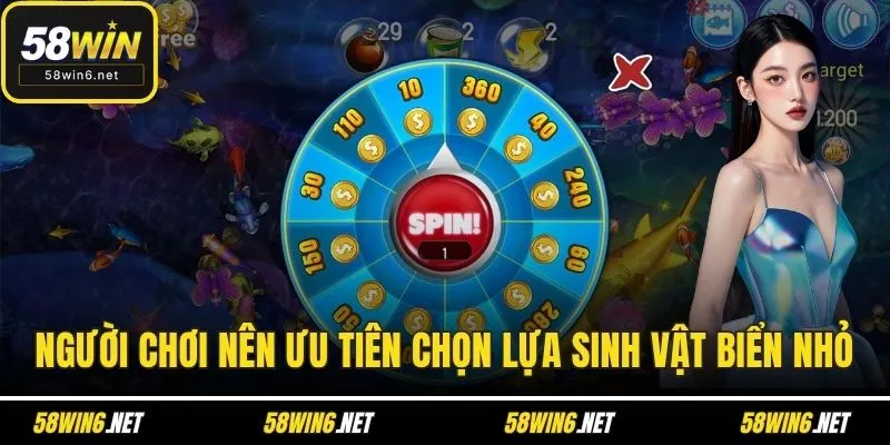 Người chơi nên ưu tiên chọn lựa sinh vật biển nhỏ